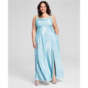 B. DARLIN Womens Plus Size Glitter Gown Dress, NWT